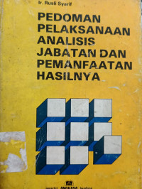 Image of Pedoman Pelaksanaan Analisis Jabatan dan Pemanfaatan Hasilnya